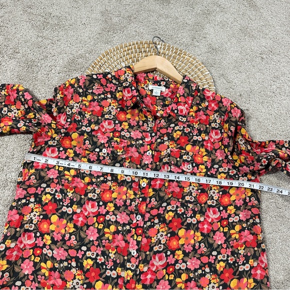 Sundance Women’s Floral Button Down Shirt Longsleeve Lightweight Multicolor L - Picture 13 of 13